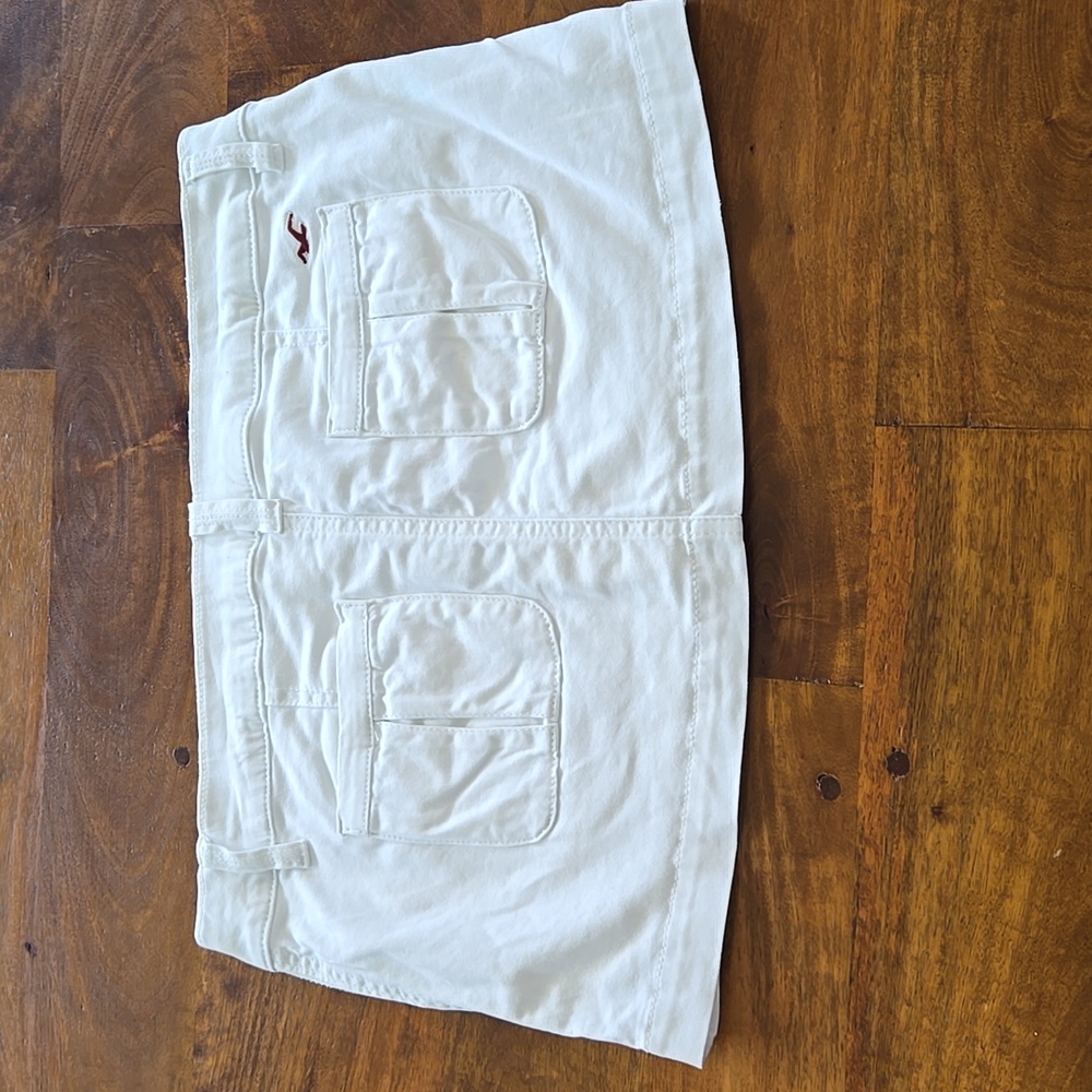 Hollister Rare Y2K Vintage White Low-Rise Micro Mini Skirt Size 7 - Picture 4 of 7